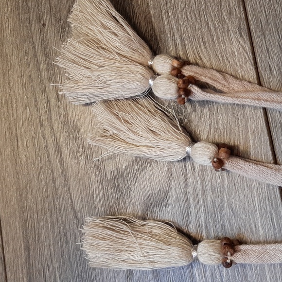 Ladies lace accent boho free people long sleeved synch waistband jumpsui… - Picture 11 of 17